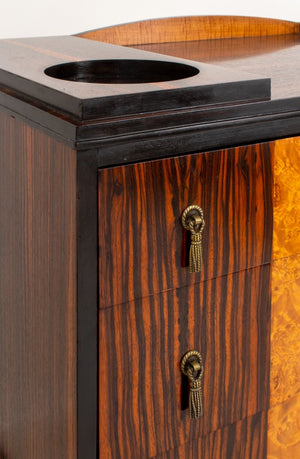 Art Deco Coromandel and Marquetry Chest on Chest (9433360630067)