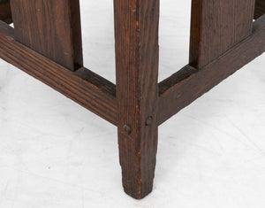 Arts and Crafts Oak Side Table (9557111898419)