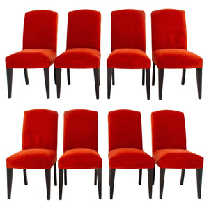 Contemporary Velvet Upholstered Dining Chairs, 8 (9459368558899)