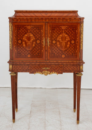 Louis XVI Style Tulipwood Marquetry Cabinet (9432935301427)