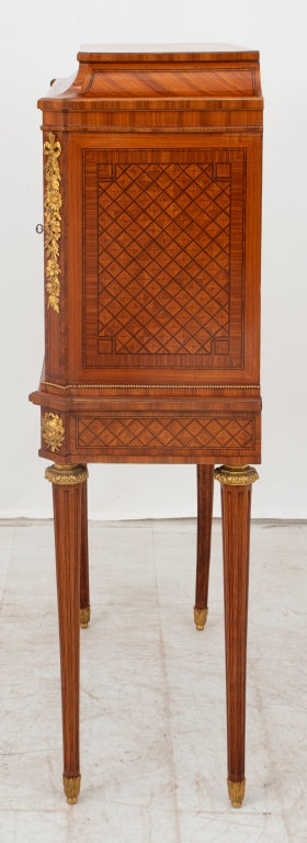 Louis XVI Style Tulipwood Marquetry Cabinet (9432935301427)