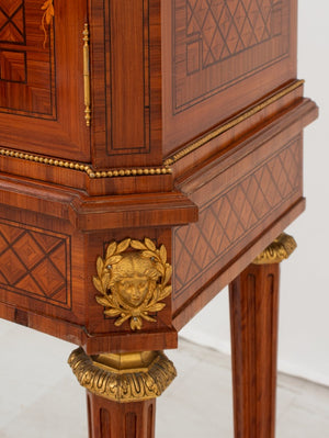 Louis XVI Style Tulipwood Marquetry Cabinet (9432935301427)