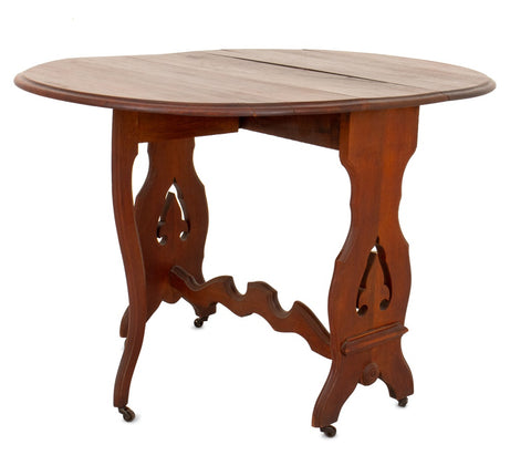 Victorian Walnut Drop-Leaf Table, 19th Century