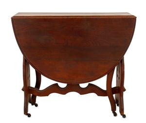 Victorian Walnut Drop-Leaf Table, 19th Century (9576792260915)