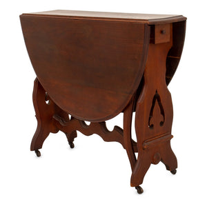 Victorian Walnut Drop-Leaf Table, 19th Century (9576792260915)