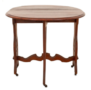 Victorian Walnut Drop-Leaf Table, 19th Century (9576792260915)