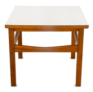 Jens Risom Style Teak and Laminate Side Table (9577158050099)