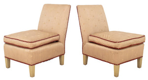 Art Deco Style Slipper Chairs, Pair (9635632415027)