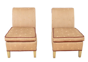 Art Deco Style Slipper Chairs, Pair (9635632415027)