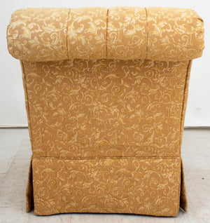 Hollywood Regency Yellow Damask Slipper Chair (9577312649523)