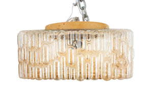 Square Amber Glass Ceiling Pendant Lights, 2 (9577323528499)