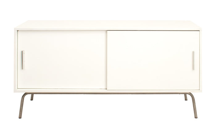 Contemporary White Lacquered Credenza