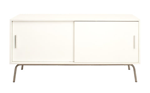 Contemporary White Lacquered Credenza