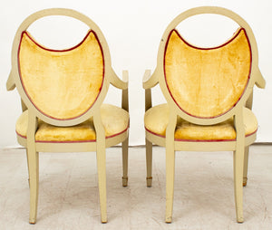 Jamie Drake Lacquered Transitional Armchairs, Pair (9579518296371)