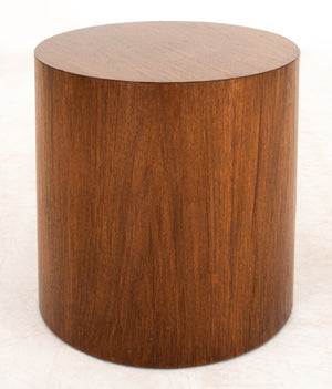 Mid-Century Modern Teak Cylindrical  Accent Table (9579577475379)