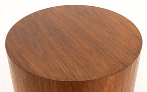 Mid-Century Modern Teak Cylindrical  Accent Table (9579577475379)