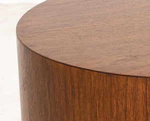 Mid-Century Modern Teak Cylindrical  Accent Table (9579577475379)