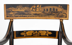 American Parcel-Gilt Ebonized Hitchcock Chair (9579619877171)