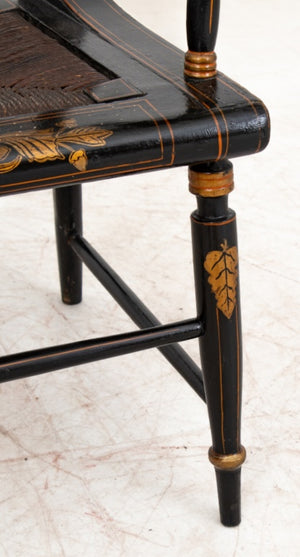 American Parcel-Gilt Ebonized Hitchcock Chair (9579619877171)