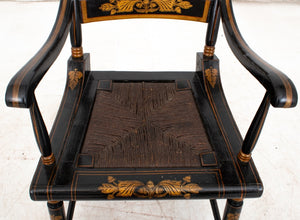 American Parcel-Gilt Ebonized Hitchcock Chair (9579619877171)