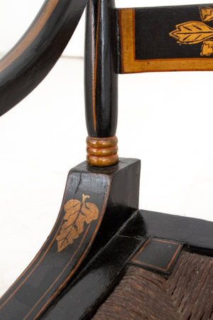 American Parcel-Gilt Ebonized Hitchcock Chair (9579619877171)