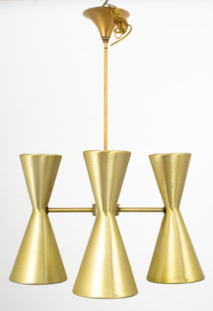 Mid-Century Modern Hourglass Form Chandelier (9553782604083)