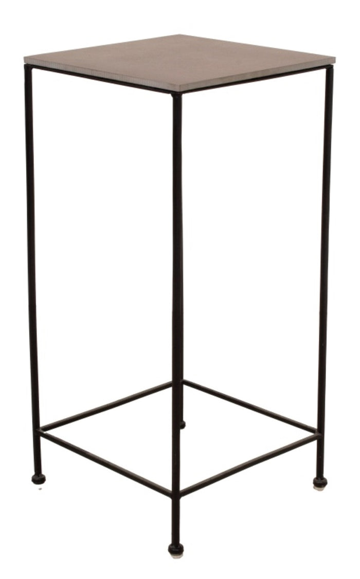 Contemporary Stoneware Wrought Iron Plant Stand