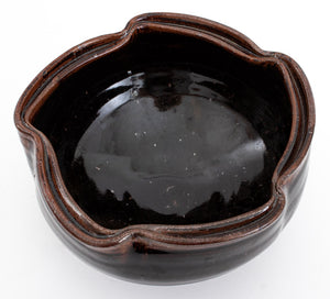 Warren MacKenzie Tenmoku Glazed Pinched Lip Bowl (9651156418867)