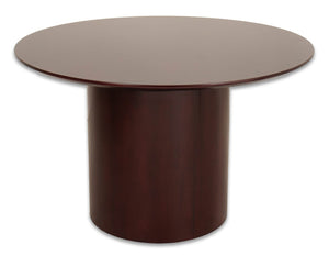 Modern Cherry Stained Round Dining Table (9553797775667)