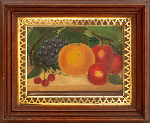 American School Fruit Still Life Oil on Parchment (9619621577011)