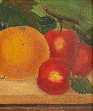 American School Fruit Still Life Oil on Parchment (9619621577011)