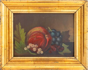 American School Still Life of Fruit Oil on Panel (9619578487091)