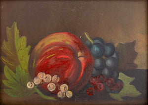 American School Still Life of Fruit Oil on Panel (9619578487091)