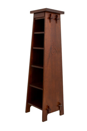 Stickley Roycroft Oak Magazine Pedestal Bookshelf (9614438433075)