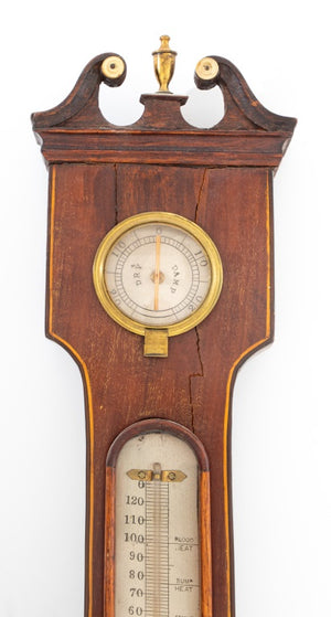 George III Mahogany Wheel Barometer (9634256781619)