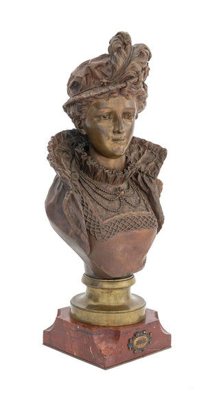 Ernest Rancoulet "Dona Sol" Patinated Bronze Bust