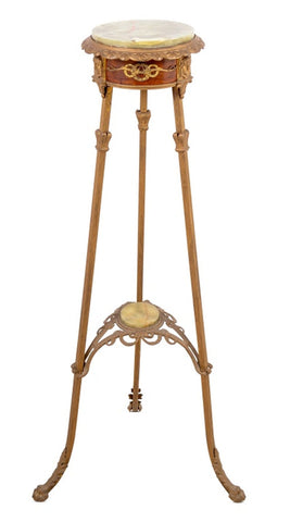 French Empire Style Gilt Metal Onyx Pedestal