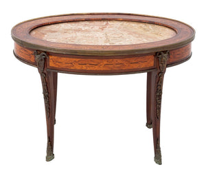 Louis XV Style Kingwood and Marble Coffee Table
