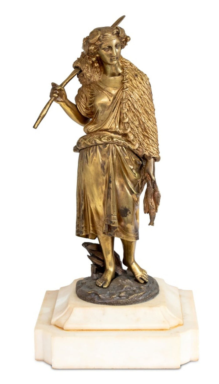 Emile Boyer "Fisherwoman" Gilt Bronze