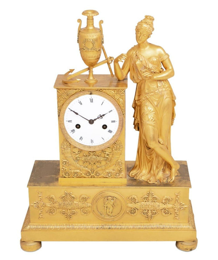 Charles X Ormolu Figural Clock