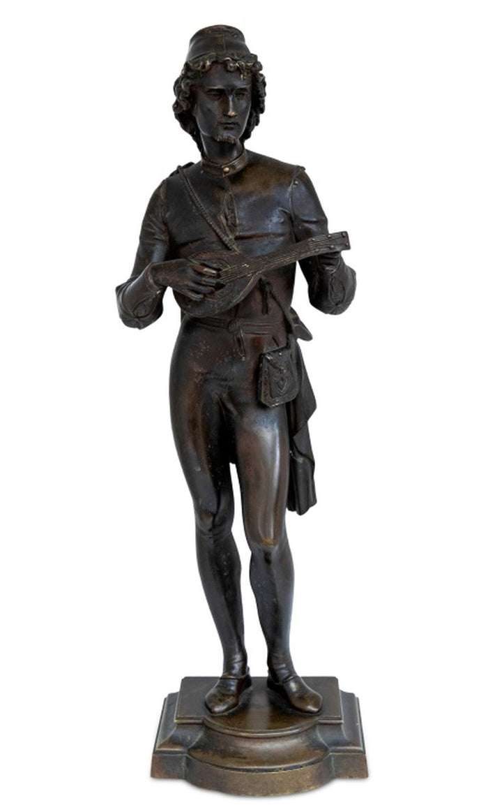 Jules Graux-Marly "The Mandolin Player" Bronze