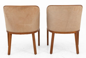 Ward Bennett for Brickel Leather Tub Chairs, Pair (9614309982515)