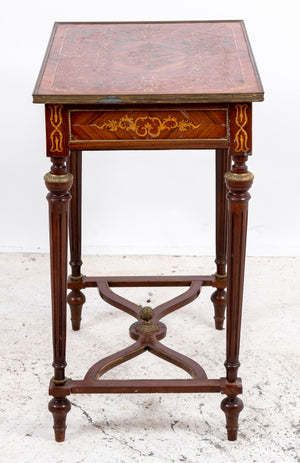 Louis XVI Style Kingwood and Marquetry Side Table (9670536200499)