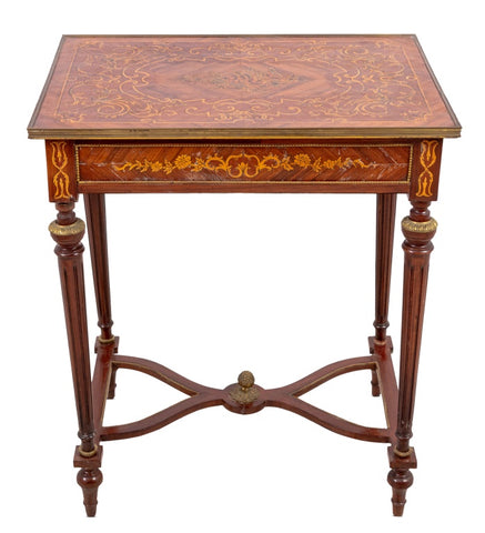 Louis XVI Style Kingwood and Marquetry Side Table