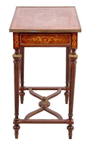 Louis XVI Style Kingwood and Marquetry Side Table (9670536200499)