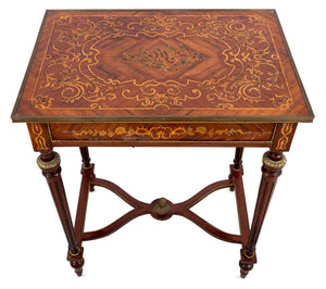 Louis XVI Style Kingwood and Marquetry Side Table (9670536200499)