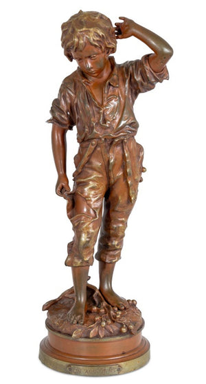 Charles Anfrie "Un Accident" Patinated Bronze