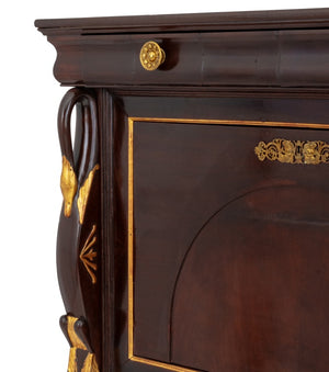 Empire Style Parcel Gilt and Walnut Cabinet (9670542852403)