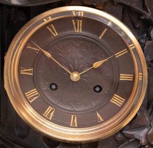 A. Carrier "Hephaestus" Patinated Bronze Clock (9641794044211)