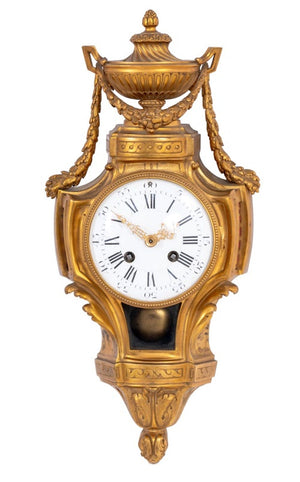 Louis XVI Style Gilt Bronze Cartel Clock